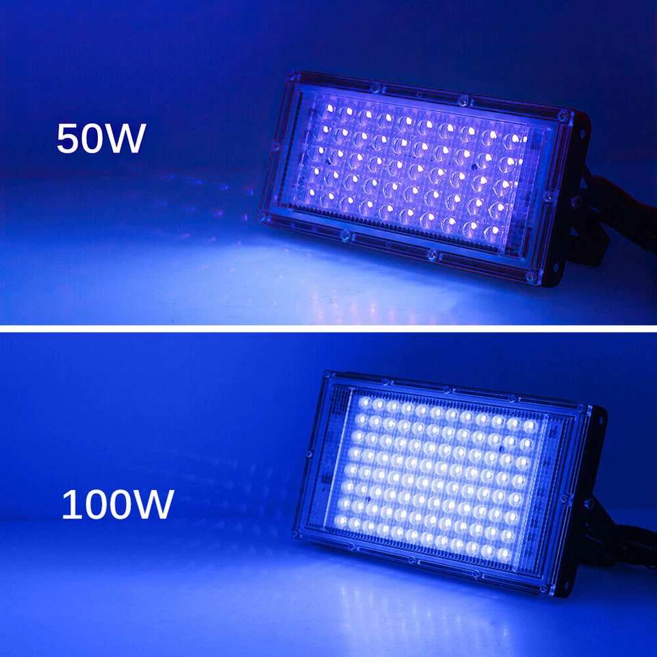 50-200W LED UV Stage Blacklight Ultraviolet Flood Effect Light for Disco Party - Image 3 of 4