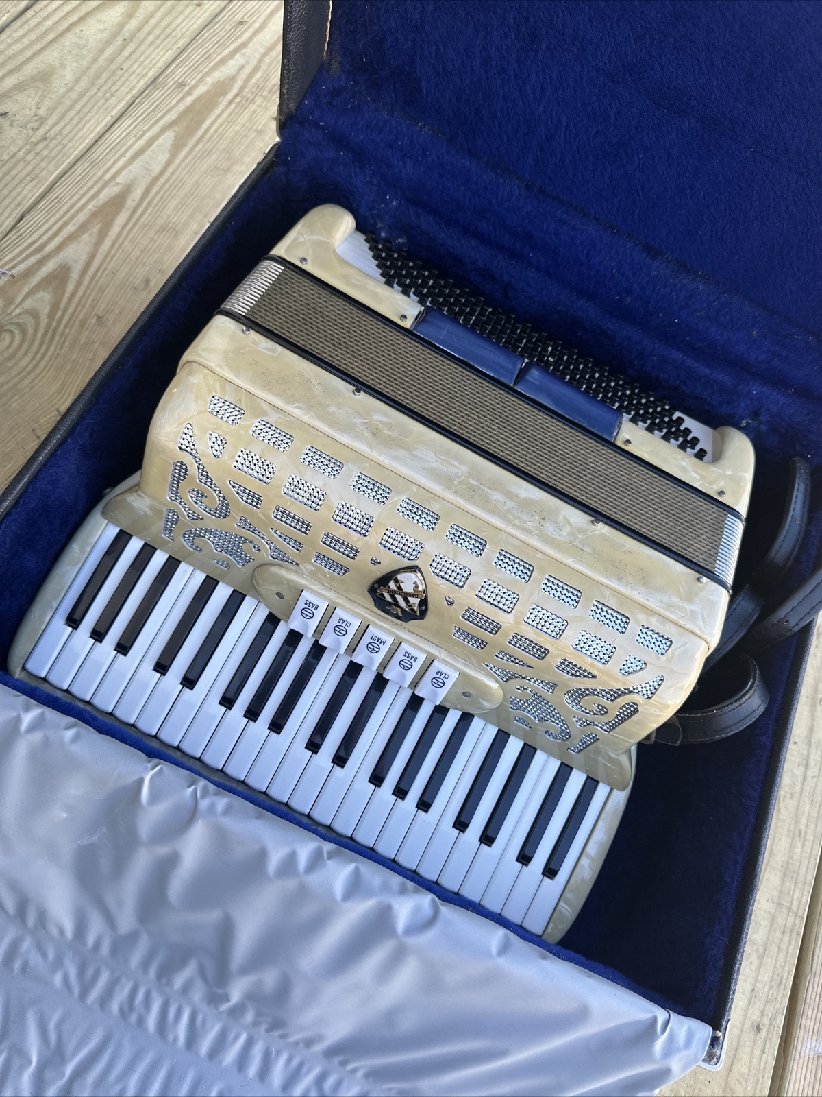 Castiglione Accordion Made In Italy Vintage W/ Straps And Hard Case eBay