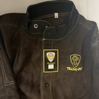 Tillman 2480 Large Chocolate, Brown, Leather, welding jacket Six Snap up Front.