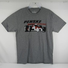 Penske Racing Retro 90's T-Shirt Gray Short Sleeve 1 Sided Indy 500 Indycar Cart