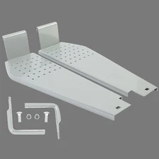 Silvery LH & RH Step Plate Running Boards w/ Brackets For Ford  2N 9N