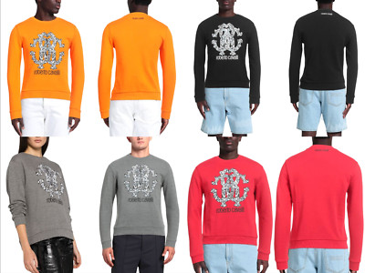ROBERTO CAVALLI RC LOGO UNISEX SWEAT SWEATER SWEATSHIRT JUMPER PULLOVER PULLI