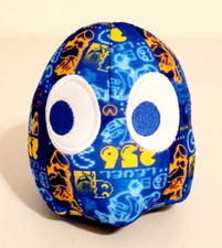 Mrs Pac-Man Blue Arcade Ghost Stuffed Plush Toy Factory 5"