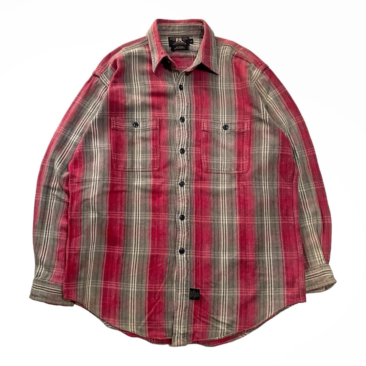 Chemise Double Vintage RL RRL Années 90 – Taille L, Coton, état Parfait