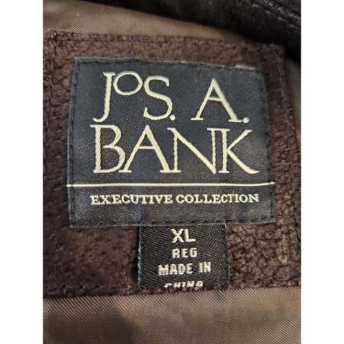 Jos A Bank Executive Collection Suede Leather Jacket Mens XL Brown - Picture 7 of 9