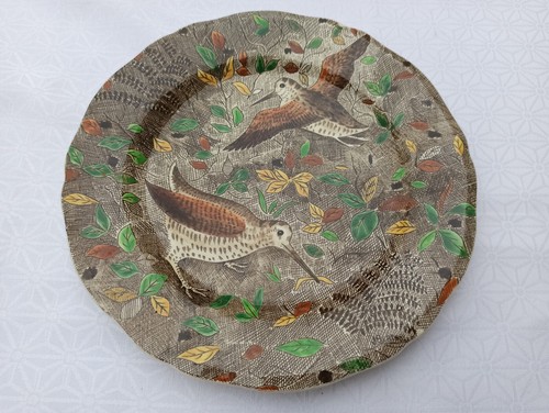 GIEN SERVICE RAMBOUILLET FRENCH DINNER PLATE WOODCOCK HUNTING SCENE - Picture 7 of 9