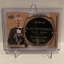 2023-24 UD Engrained - Elias Pettersson Honorary Engravings Calder Trophy /100