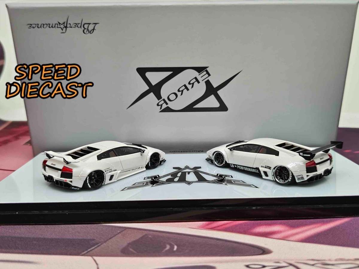 1/64 404 error LB ランボルギーニ　ムルシエラゴ　白二台 Error 404 1:64 Murcielago LP640 LBWK Double car Modified