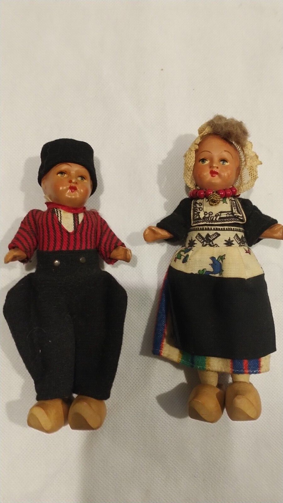 Vintage Dutch Dolls 7" tall Made in Holland Wooden Shoes eBay