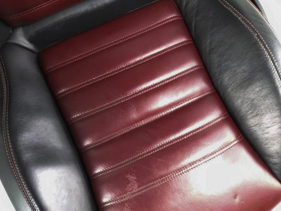 Сиденье водителя переднее левое 2017-2020 Mercedes-Benz Slc43 AMG черное/красное кожа наппа - Изображение 3 из 4