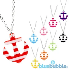 Bluebubble SAILOR JERRY Anchor Necklace Nautical Kitsch Funky Boho Chic 80s 90s