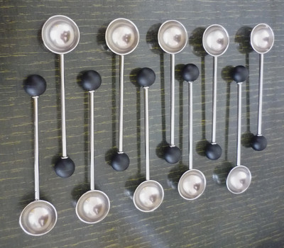 ALESSI MICHAEL GRAVES COFFEE/SUGAR SPOONS 10 PC SET  MINT CONDITION