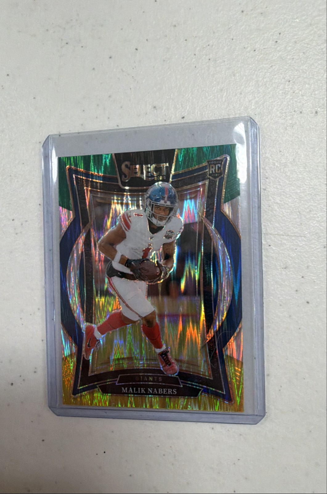 2024 Panini Select - Concourse Malik Nabers #29 Green & Yellow Shock Prizm (RC)