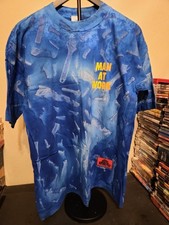 Vtg 90s Home Improvement All Over Print T-shirt Man At Work Desantis Large