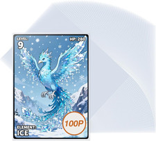 Jumbo Card Sleeves 5.4 X 7.4-100 Pack Soft Clear Oversize Card Protector
