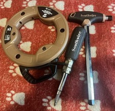 Southwire Lot Of 3 Electrical Tools 25’ Fish Tape 12-1 ScrewDriver Allen Wrench