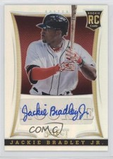 2013 Panini Select Rookie Auto Silver Prizm /99 Jackie Bradley Jr #180 Auto nt3