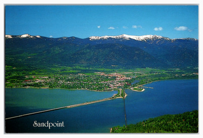 Postcard ID Idaho Sandpoint Aerial View Continental Unposted 1990s