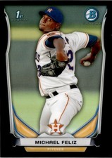 2014 Bowman #BCP45 Michael Feliz Chrome Prospects Black Refractors #/99