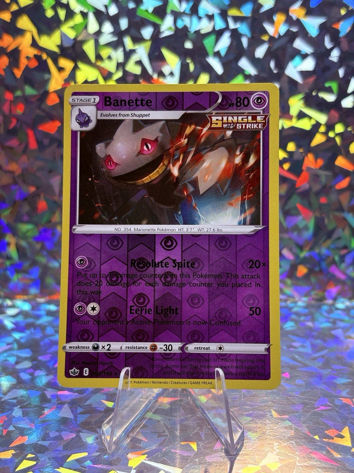 1x Pokemon - Banette - 063/198 - Reverse Holo Rare - Pokemon NM 1215#66-67
