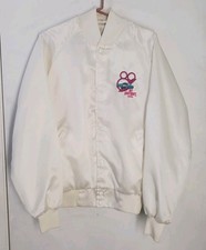 Vintage 80s Hot August Nights Reno Nevada Satin Bomber Jacket USA Made Medium