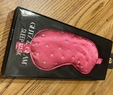 New pink Glitz  Glam Satin Sleep Mask with Rhinestones