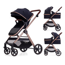 2-in-1 Convertible Baby Stroller Bassinet for Newborns to Toddlers Black