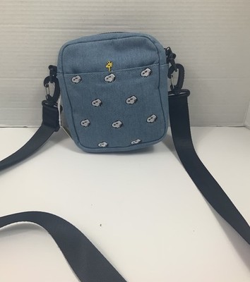 Three Potato Four Peanuts Snoopy Denim Crossbody Bag NWT
