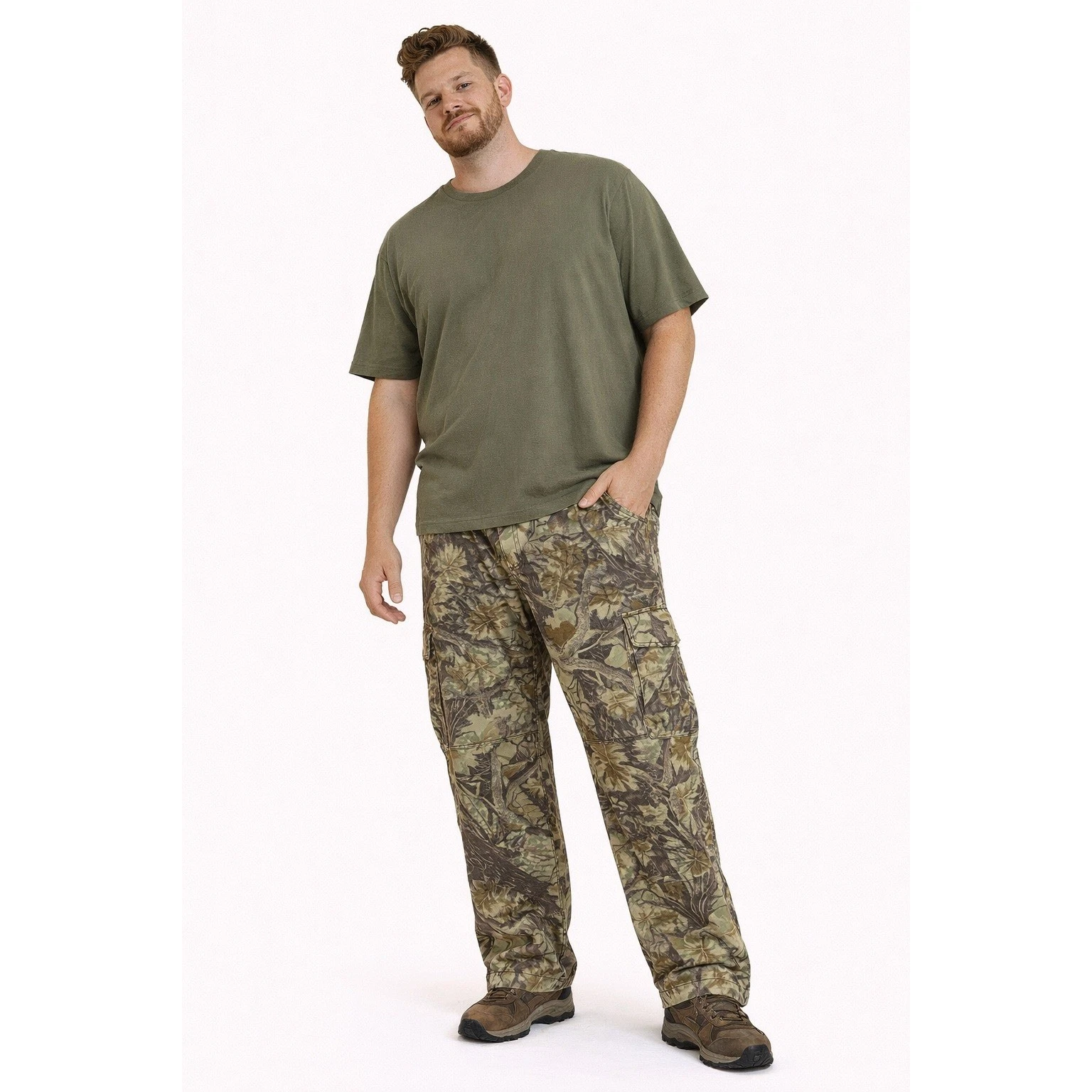 Master Sportsman Cargo Pants Mens M Camo Distressed Leaf Print Gorpcore Hunting
