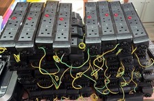 108x UK 4-Way Switched Extension Leads /PDU Power Strips &ndash; Job Lot &ndash; With Cables