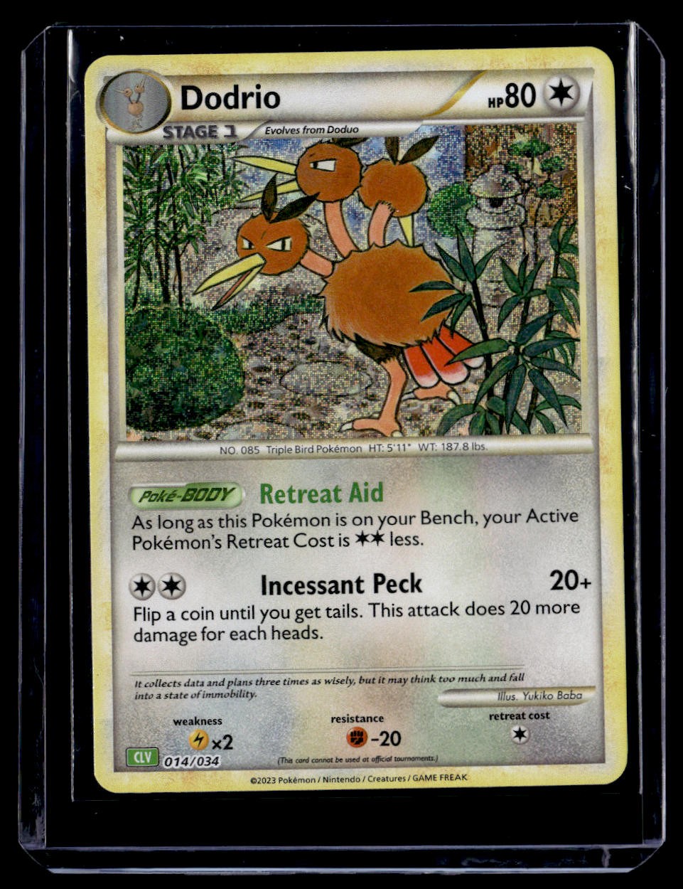 Dodrio 014/034 Holo Trading Card Game Classic CLV Pokemon 2023