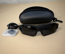 Black Video Glasses with Hard Case, Cable, and Clip-On Component