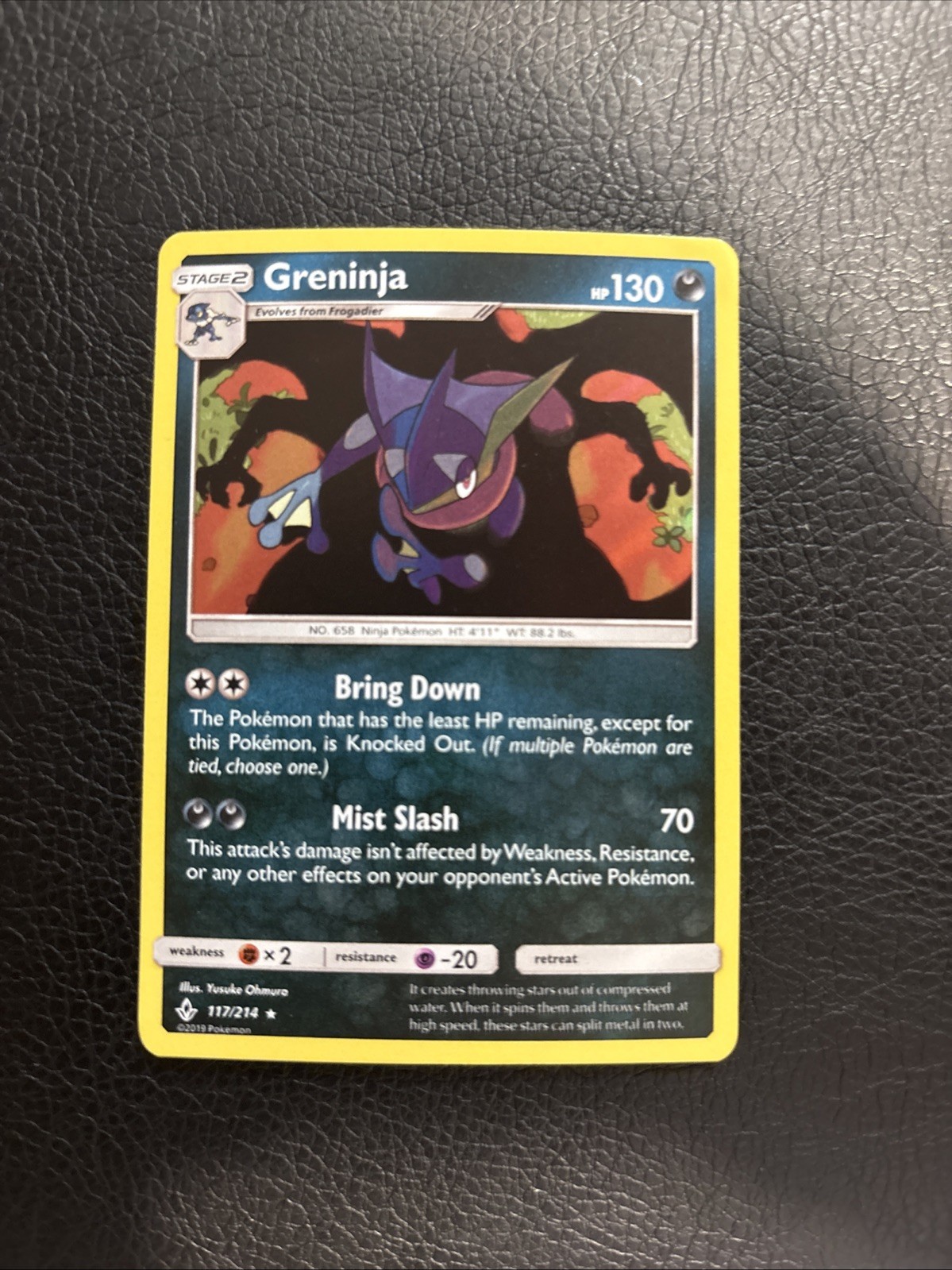 2019 Pokemon TCG Unbroken Bonds Greninja Holo Rare 117/214 (2)