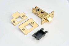 Bolt-through Tubular Door Latch - 64mm Case / 45mm Backset - Brass