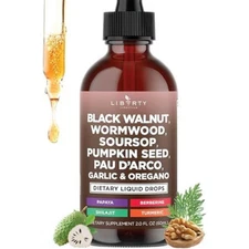 Para Defend Wormwood Black Walnut Cleanse for Humans Drops Liquid Soursop Garlic