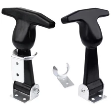 Elastic Stainless Steel Rubber Hood Catch - Flexible T-Handle Hasp Rubber Fle...