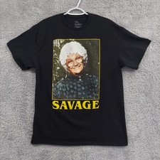 Golden Girls Sophia T-shirt Size Large "Savage" Black Unisex Casual Funny Tee