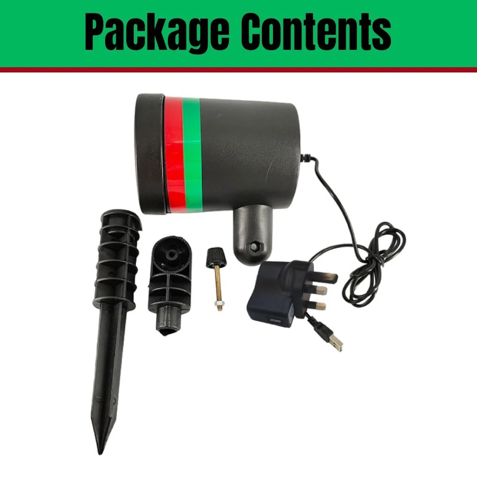 Christmas Moving Laser LED Projector Light Xmas Party Outdoor RGB Landscape Lamp - Image 3 of 4