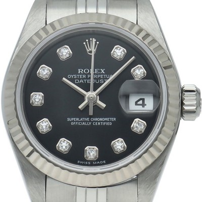 ROLEX Datejust Damenuhr 10P Diamant 79174G(K) K18WG / Edelstahl Damen...