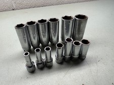 Mac Tools 38 Drive Metric Deep Chrome Socket Lot 6mm - 23mm Vintage Usa Made
