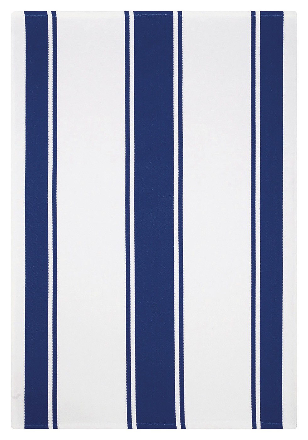 MU Kitchen Classic Cotton Stripe Towel, 20 x 30 Inch, Ink Blue