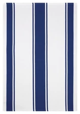 MU Kitchen Classic Cotton Stripe Towel, 20 x 30 Inch, Ink Blue