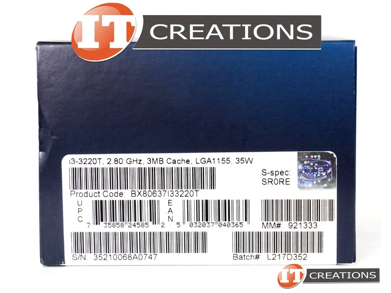 INTEL CORE I3 DUAL CORE PROCESSOR I3-3220T 2.80GHZ 3MB 35W CPU BX80637I33220T - Image 3 of 3