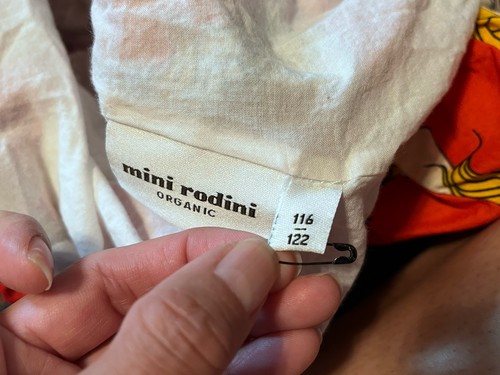 Mini Rodini Girl's Red Unicorn Skirt Organic Cotton Sz 116/122 5-7Y - Picture 4 of 4