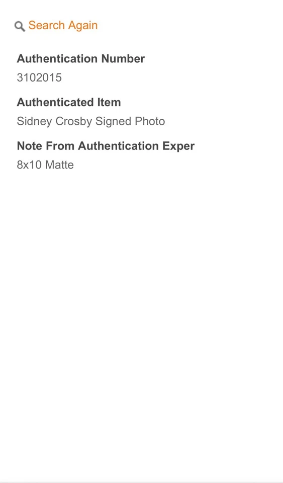 Foto firmada por Sidney Crosby de 8x10 con certificado de autenticidad autografiada de los Piratas de Pittsburgh Foto 3 de 4