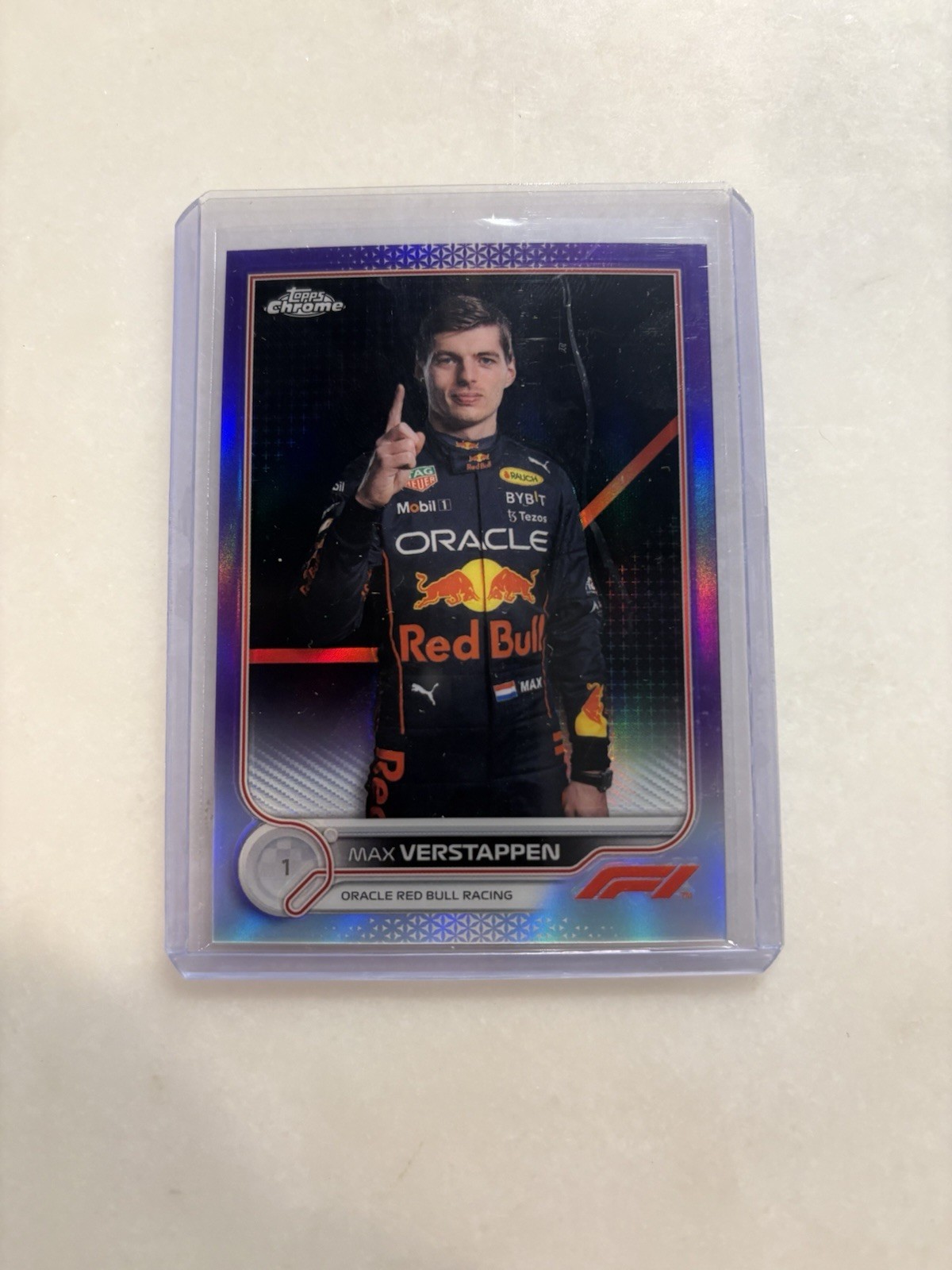 2022 Topps Chrome Formula 1 #1 Max Verstappen Purple Refractor /399