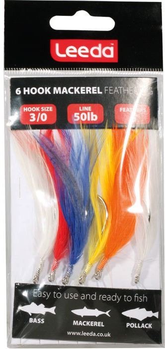 Leeda 6 Hook Mackerel Feather Trace / Sea Fishing