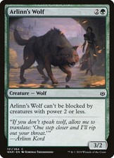 Arlinn's Wolf 151 WAR Spark Green Creature Common Theodossiou NM