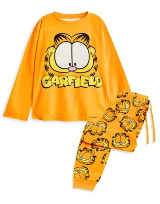 Garfield Orange Big Face Long Sleeve Long Leg Pyjama Set Unisex Kids