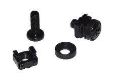 100 PACK Of M6 BLACK Cage Nut Sets (100x Cagenuts 100x Bolts 100x Washers)